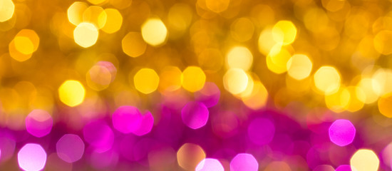 Abstract blurred background with bright bokeh  pink and orange colors_