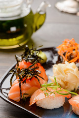 Set of nigiri sushi