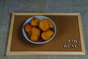calorie products nuggets chicken 270 kcal 100 grams diet