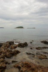 The coast in Santa Eulalia a cloudy day, Ibiza