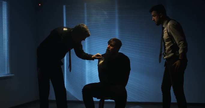 Policemen using excessive force during interrogation