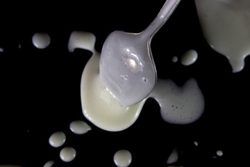 ice cream cup black background