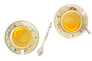 Green tea with orange