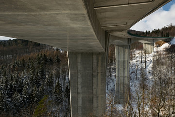 Under Hacka bridge near czech city of Chomutov on 4th february 2019