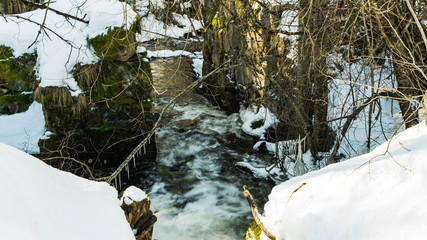 Wodospad zima waterfall Nøklevann Oslo Norwegia Norway Norge Nøklevann © Dreamnordno