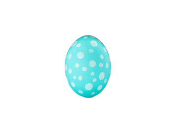 Decorative easter egg isolated on white background. Festive tradition