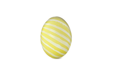 Decorative easter egg isolated on white background. Festive tradition