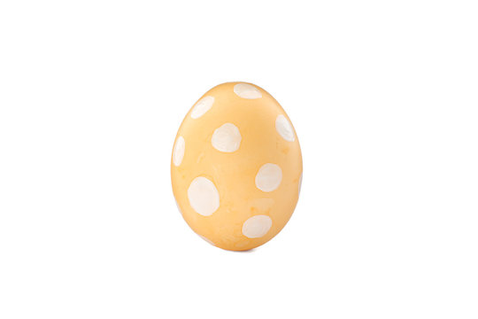 Decorative easter egg isolated on white background. Festive tradition
