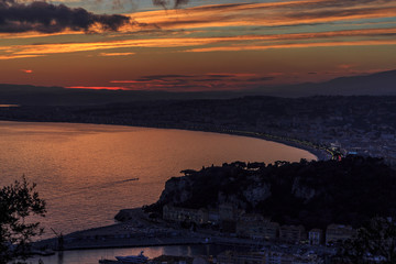 Sunset and sky and sea