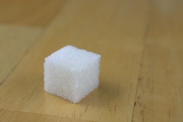 Sugar cube close up
