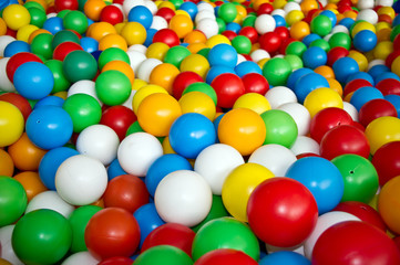 Children multi colored balls for dry massage