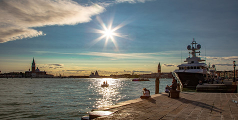 Obraz premium Italy beauty, breathtaking Venice seafront, Venezia