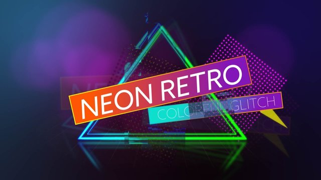 Retro Neon Glitch Title