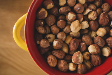 Hazelnuts in bowl