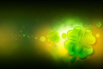 St. Patrick's day background. Clover background.