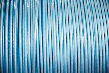 Steel wire, aluminum on reels in the industrial production for metalworking