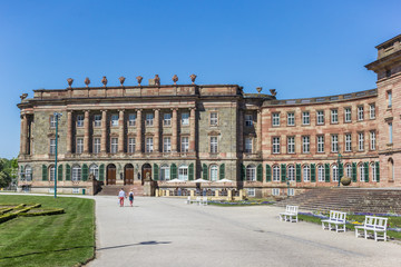 Fototapeta na wymiar Side wing of the Wilhelmshohe castle in the Bergpark of Kassel, Germany
