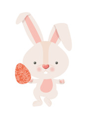 Obraz premium easter rabbit with egg isolated icon
