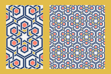 Traditional arabic islam geometric art. Single floor tile and arabesque seamless pattern.