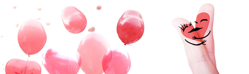 Zwei verliebte Finger