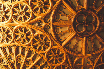 28 april - Porto- Portugal: Lello bookstore wall in Porto, Portugal