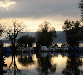 Harbor In Sunset Light