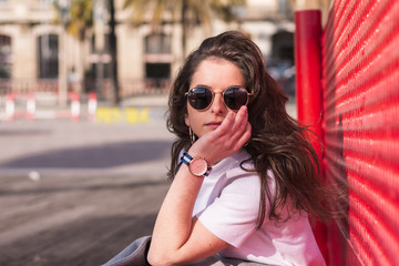 girl with sunglasses