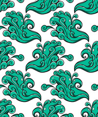 Seamless texture with smoke or air elements. Graphic repeating pattern. Can be used as wallpaper, desktop, wrapping, fabric or background for your blog, covers, cards.