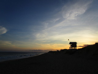 sunset on the beach