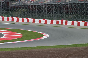 Motobikes racing in Montmelo. Barcelona. Year 2003