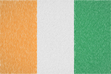 Fototapeta premium cote d'ivoire - Ivory Coast painted flag