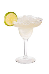 Refreshing Tequila Margarita Cocktail on White