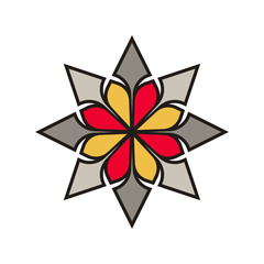 Circle arrow colored abstract logo template