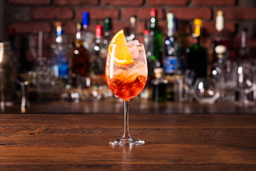 Alcoholic Aperol Spritz Cocktail