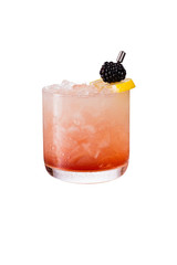 Refreshing Blackberry Gin Bramble on White