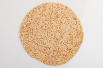 One empty fresh tortilla