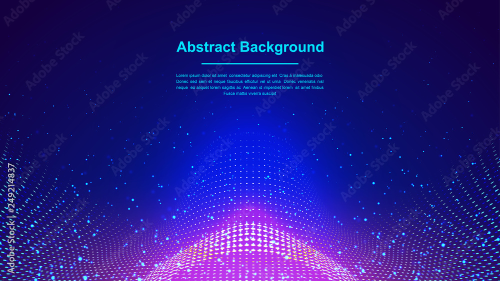 Poster dynamic abstract liquid flow particles background. abstract particles background. eps10 vector backg