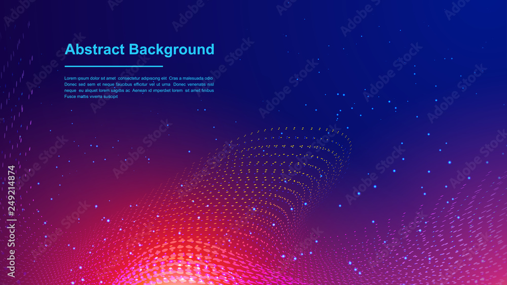Poster dynamic abstract liquid flow particles background. abstract particles background. eps10 vector backg