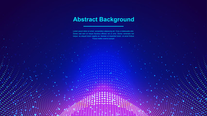 Dynamic abstract liquid flow particles background. Abstract particles background. Eps10 Vector background.