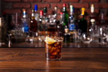 Refreshing Rum and Cola Cocktail