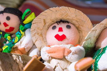 Muñecos de trapo de Michoacán México. 