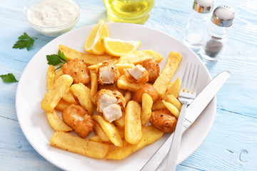 Fish and chips - traditional english fast food