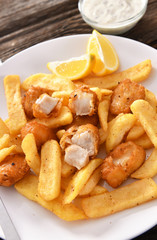 Fish and chips - traditional english fast food