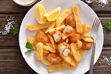 Fish and chips - traditional english fast food