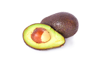 avocado fruits on white background