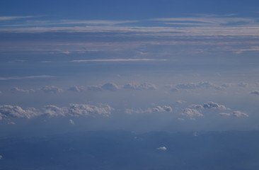 Beautiful Above clouds from an airplane