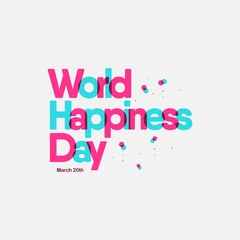 World Happiness Day Vector Template Design Illustration