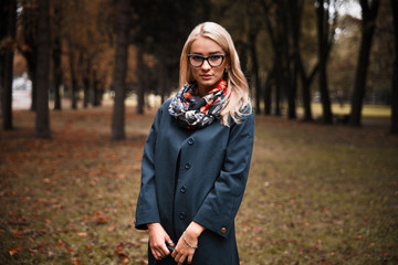 Portrait photos of a girl with glasses