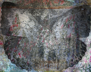 grunge butterfly background texture