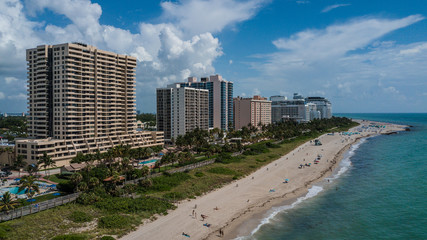 Fototapeta na wymiar Miami Beach Aerial View